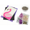 Kreatív barkács flitter szett Studs Flamingo Frame