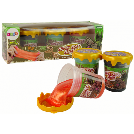 Glitter Slime Dinosaurs DIY Soft 3 színben