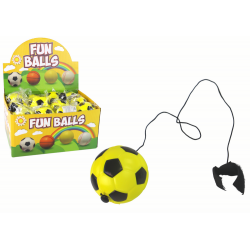 PU futball Jojo radírral pattogóhoz, 6 cm, sárga