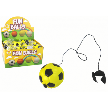 PU futball Jojo radírral pattogóhoz, 6 cm, sárga