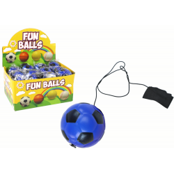 PU futball Jojo radírral pattogóhoz, 6 cm, kék
