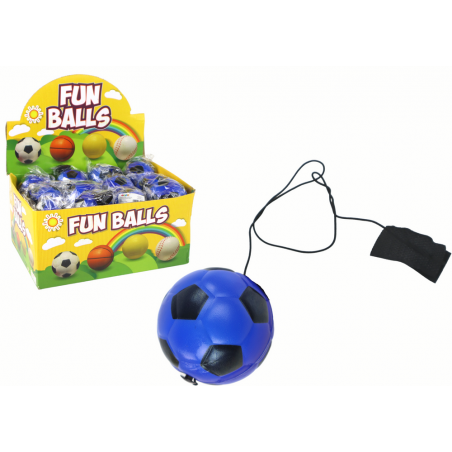 PU futball Jojo radírral pattogóhoz, 6 cm, kék