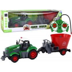 RC traktor távirányítós betakarítás utánfutó fényeffektusok