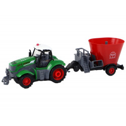 RC traktor távirányítós betakarítás utánfutó fényeffektusok