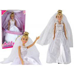 Anlily Bride Doll fehér esküvői ruha