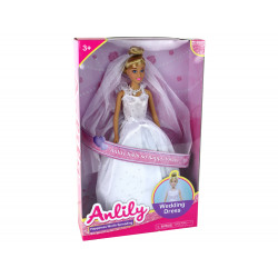 Anlily Bride Doll fehér esküvői ruha