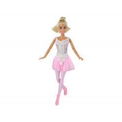 Gyermek baba Anlily balerina táncos szobrocska zsemle rózsaszín ruha