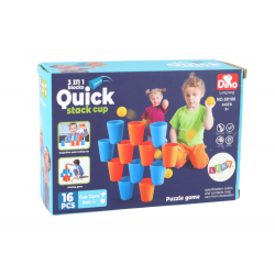 Érzékszervi bögrék 3 az 1-ben kreatív 16 darabos puzzle