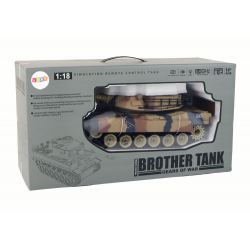 RC Tank 1:18 Cannon Smoke Shield Világosbarnán hangzik