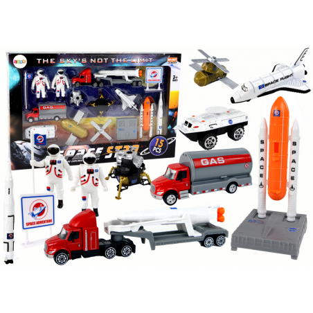 Figurakészlet Space Truck Rocket 15 El.