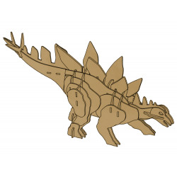 Fa 3D térbeli kirakós Stegosaurus oktatási összeállítás 41 darab