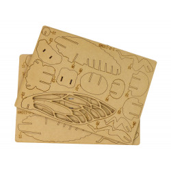 Fa 3D Mucha térbeli puzzle oktatási kombináció 24 elemből