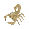 Fából készült 3D Scorpion puzzle oktatási összeállítás 35 darabból