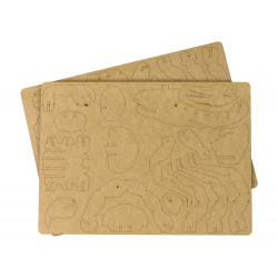 Fából készült 3D Scorpion puzzle oktatási összeállítás 35 darabból
