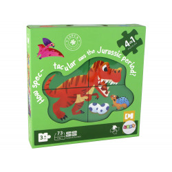 Puzzle Dinosaur World 4 az 1-ben Puzzle dinoszauruszok 4 kép 73 darab.