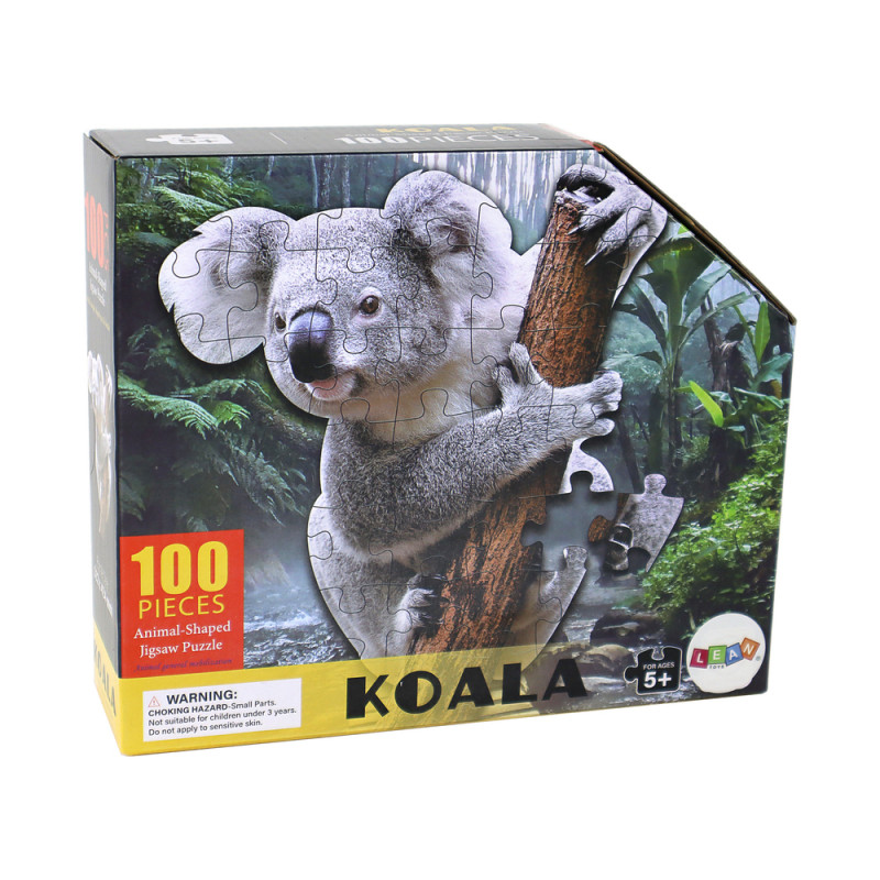 Puzzle 100 db koala téma a fa állatokon