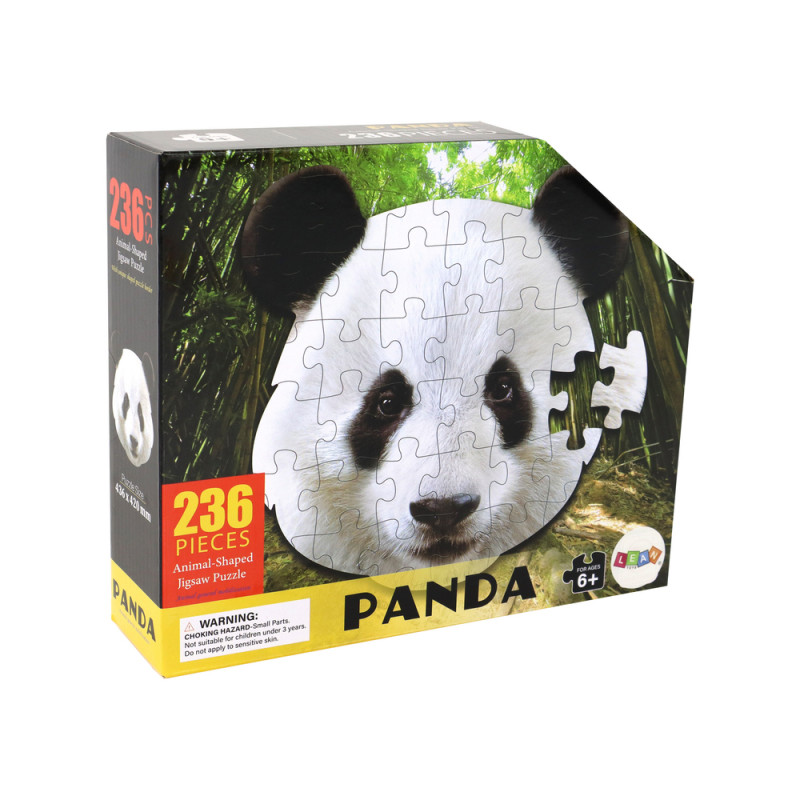 Puzzle 236 db Panda fej alakú állatok