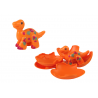 Mágikus tojástörő dinoszaurusz héjban 4 szín 6 cm