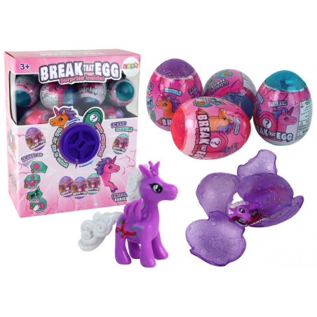 Cracking Glitter Egg Unicorn Draw Colorful Shell 12 db.
