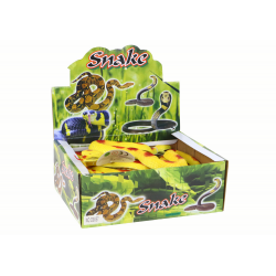 Mesterséges gumikígyó sárga, szerkezeti piros foltokkal