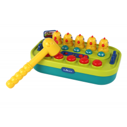 Arcade játék Whac-a-Mole Chickens Hammer Lights Hangok Elemről működik