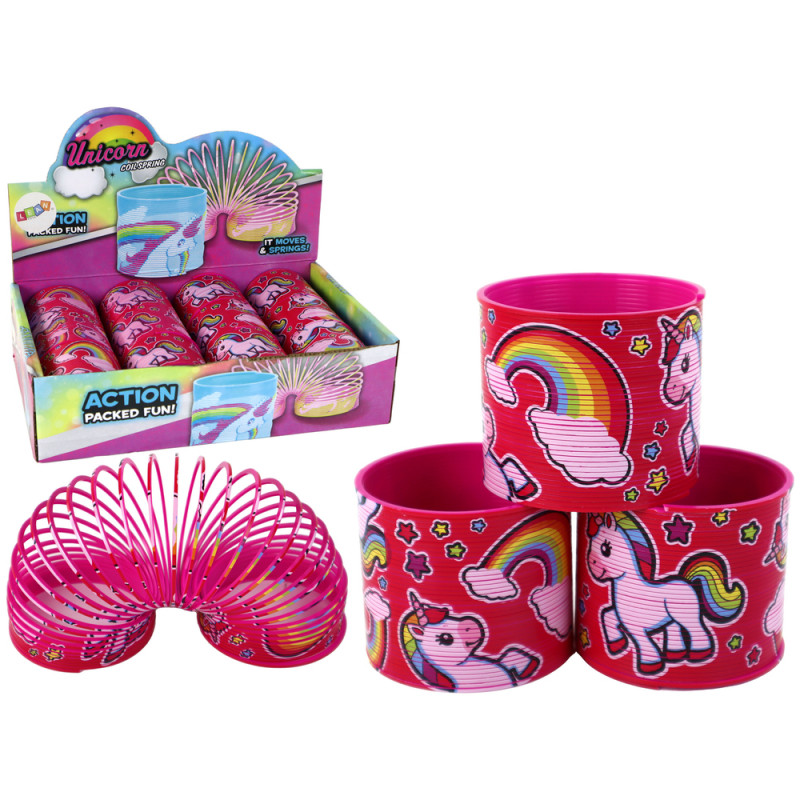 Ikonikus rózsaszín unikornis relaxációs rugó 6 cm Ikonikus rózsaszín unikornis relaxációs rugó 6 cm