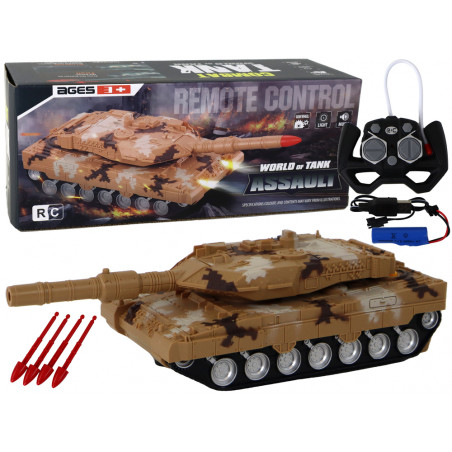 Távirányítós RC tank 27MHz sárga