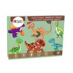 Oktatási mágneses puzzle készlet dinoszaurusz témával
