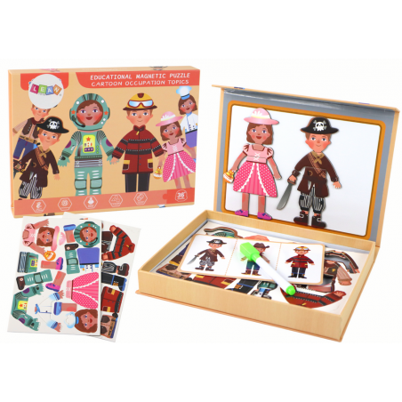 Rajzfilmfigura téma mágneses puzzle készlet