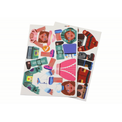 Rajzfilmfigura téma mágneses puzzle készlet