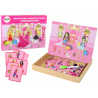Oktató mágneses rejtvénykészlet Barbie-motívummal