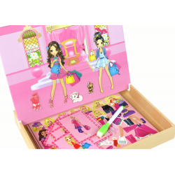 Oktató mágneses rejtvénykészlet Barbie-motívummal