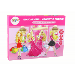 Oktató mágneses rejtvénykészlet Barbie-motívummal