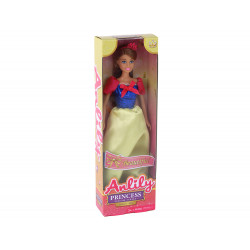 Gyermek baba Anlily Princess hosszú, sötét hajú sárga ruha