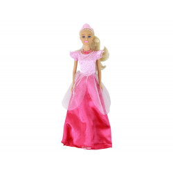 Gyermek baba Anlily Princess hosszú szőke hajú tiara rózsaszín ruha