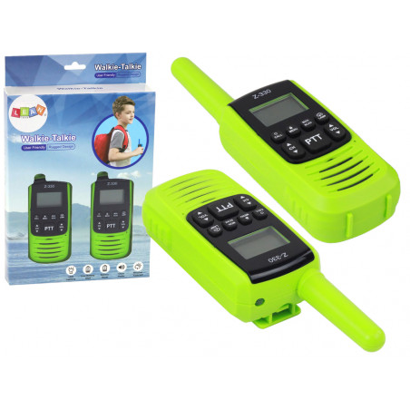 Walkie-Talkie zöld, hatótávolság 3 km, kommunikációs modul