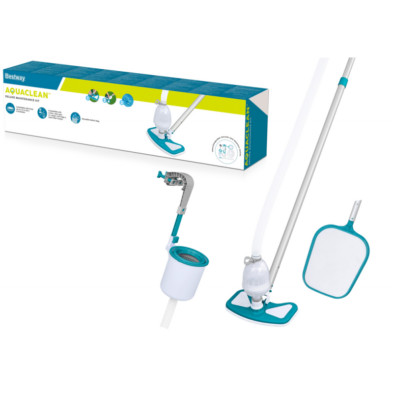 Deluxe medencetisztító készlet + Skimmer Bestway 58237