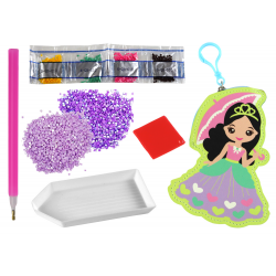 DIY gyöngykészlet Princess kulcstartó zseb