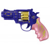 Kék és rózsaszín revolver fegyver Fényhangok