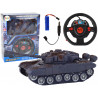 R/C Tank távirányítós fények hangzás sötétkék 1:18 27MHz