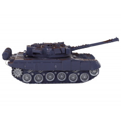 R/C Tank távirányítós fények hangzás sötétkék 1:18 27MHz