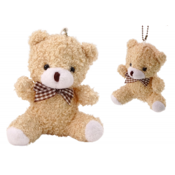 Teddy Bear Cream plüss kis ennivaló kabalája kulcstartó 10cm