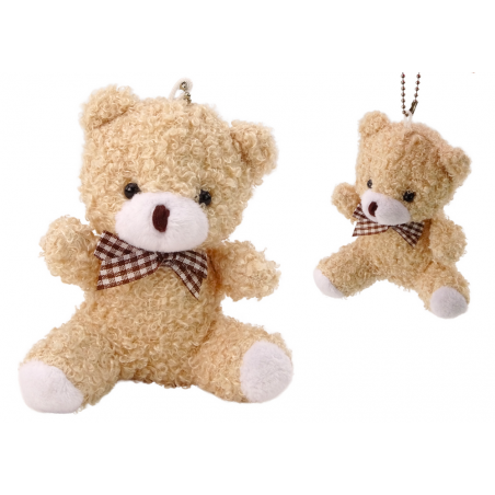 Teddy Bear Cream plüss kis ennivaló kabalája kulcstartó 10cm
