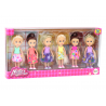 Mini babák színes ruhák készlete 12cm 6 részes