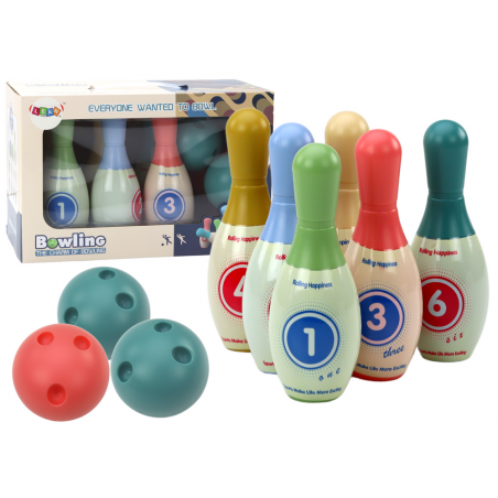 Arcade játékkészlet 6 színes bowlingcsapból
