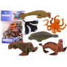 Tengeri állatfigurák készlete Walrus Seal Octopus 6db