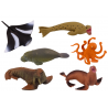 Tengeri állatfigurák készlete Walrus Seal Octopus 6db