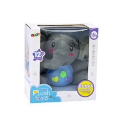 ﻿Plüss Elephant Interaktív plüsskék játék 19 cm