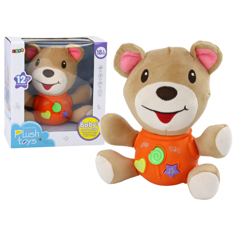 Teddy Bear Interaktív Teddy Bear Orange Játék 23 cm Teddy Bear Interaktív Teddy Bear Orange Játék 23 cm
