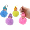 Pompom Doll kulcstartó medál kulcsokhoz kézitáskák mix